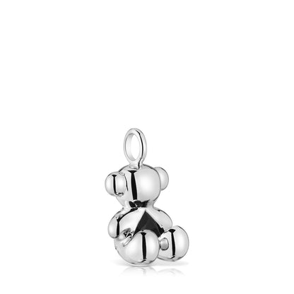 Medium silver bear Pendant with onyx Bold Bear |