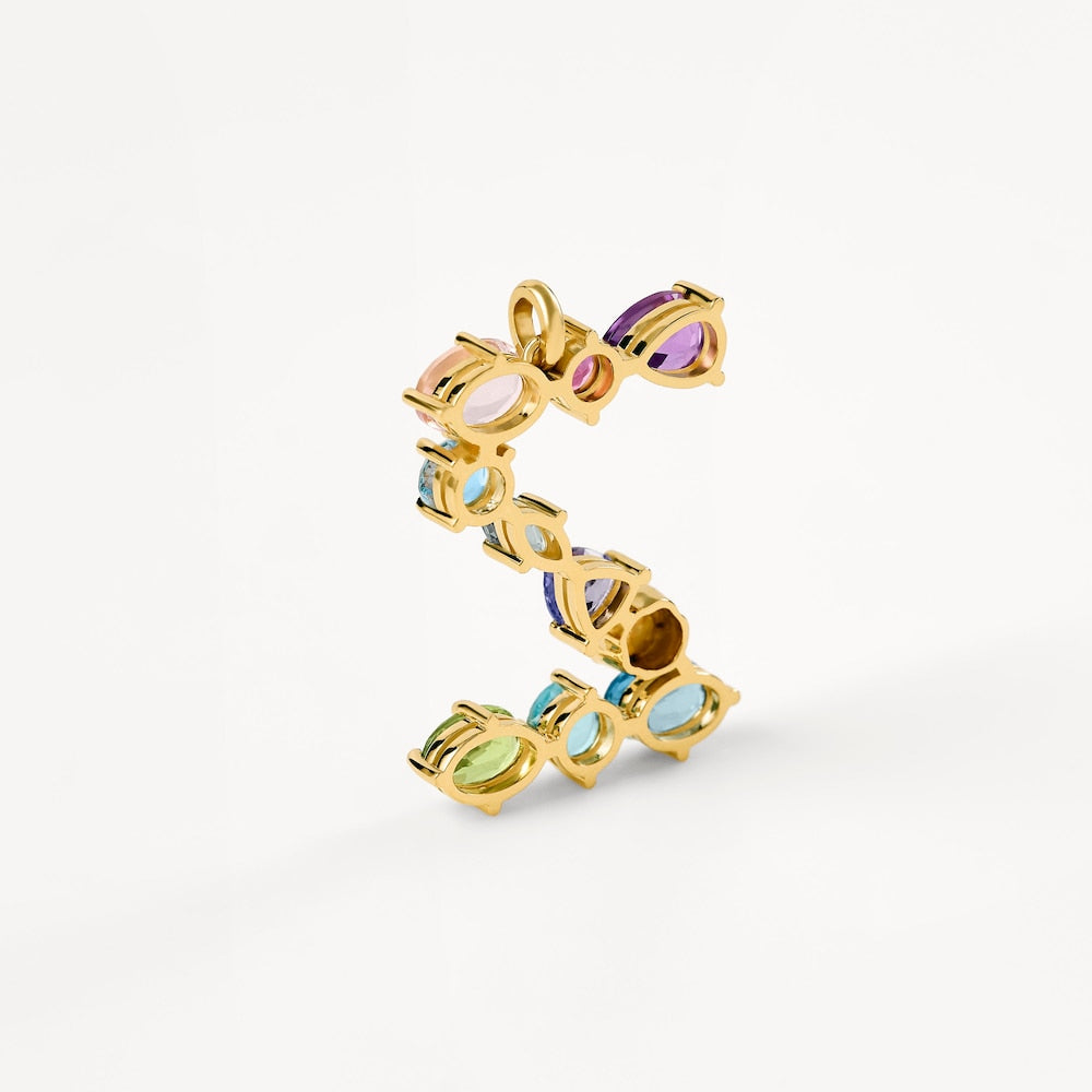 Letter Z Pendant with gemstones ATELIER