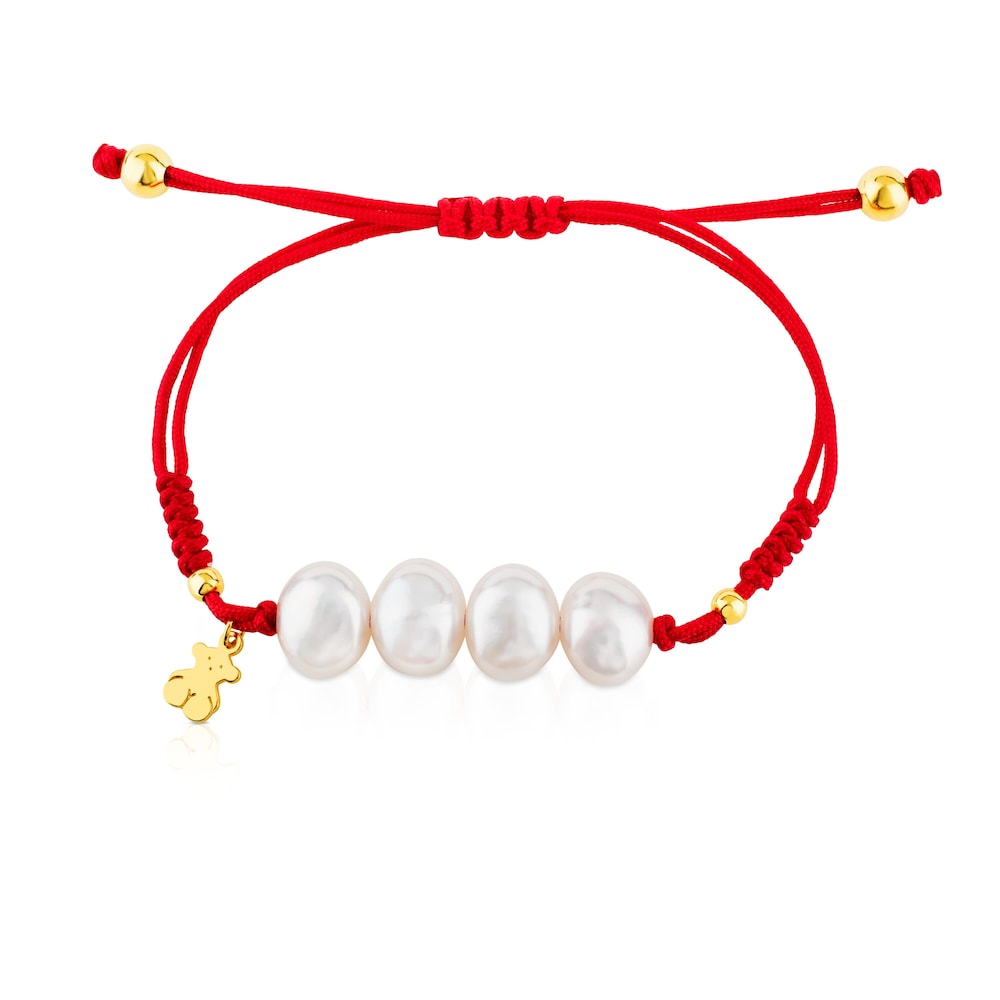Vermeil Silver Nudos Bracelet with pearls
