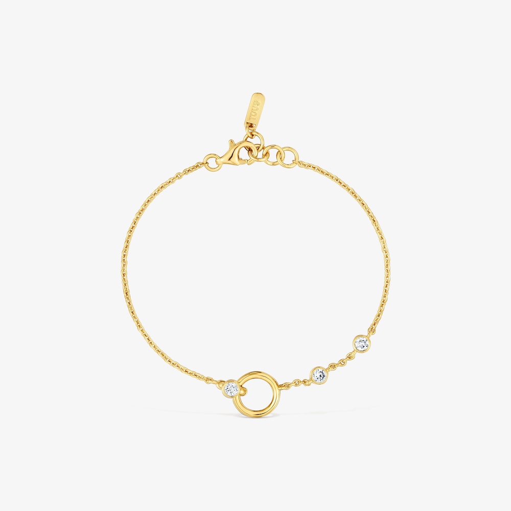 Bracelet with  vermeil and laboratory-grown diamonds Straight LGD