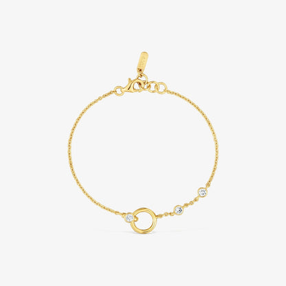 Bracelet with  vermeil and laboratory-grown diamonds Straight LGD