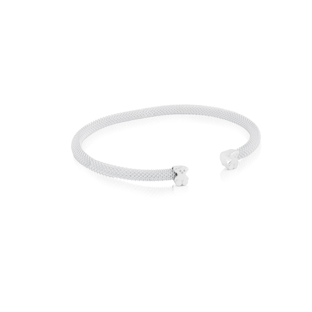 Silver  Mesh Bracelet Bear motif