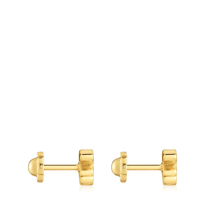 6mm gold bear Earrings Sweet Dolls |