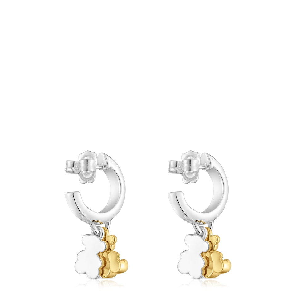 Two-tone double-bear Hoop earrings Bold Bear |