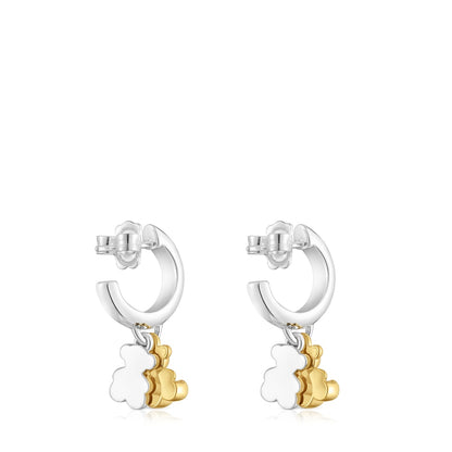 Two-tone double-bear Hoop earrings Bold Bear |
