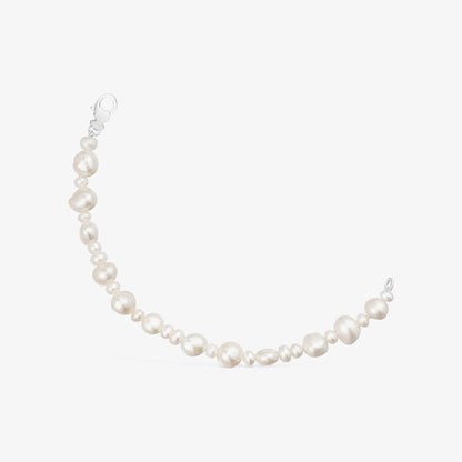 Silver Bracelet with large cultured pearls Sweet Dolls