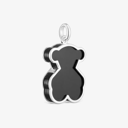 Silver and black acrylic glass Pendant Galaxy