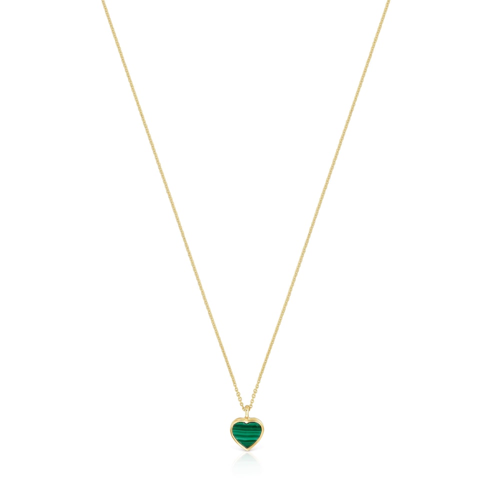 Short  Necklace with malachite XXS |