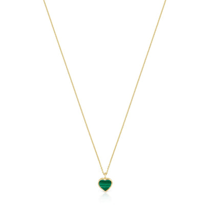 Short  Necklace with malachite XXS |
