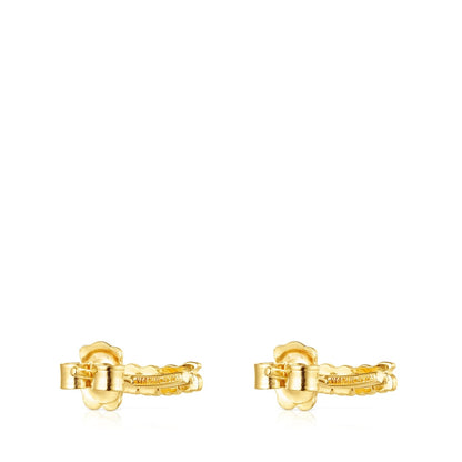Silver vermeil Straight bears Earrings |