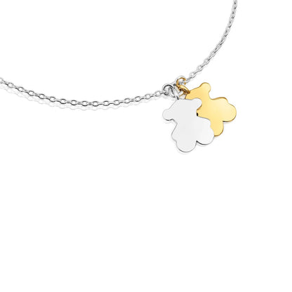 Sweet Dolls two-tone chain bear Bracelet |
