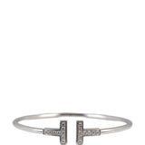 Tiffany & Co T Wire 18k White Bracelet