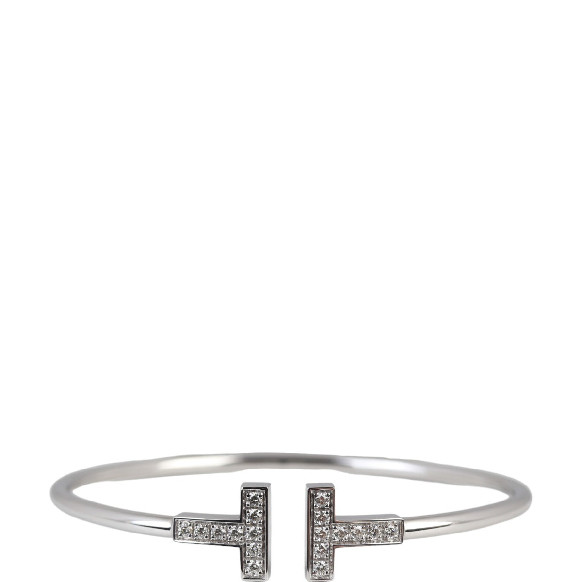 Tiffany & Co T Wire 18k White Bracelet