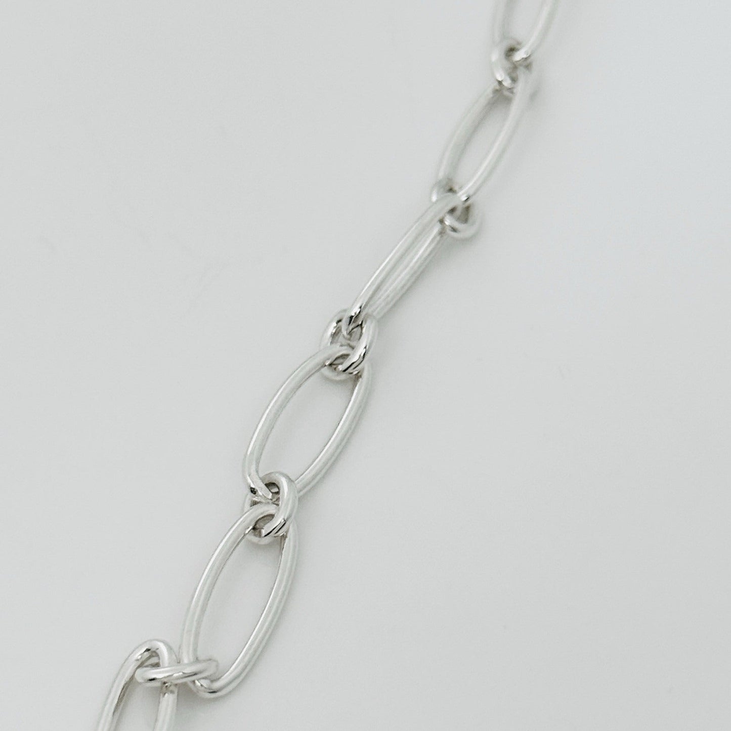 16" Tiffany Elsa Peretti Open Heart Pendant Necklace Oval Link Silver