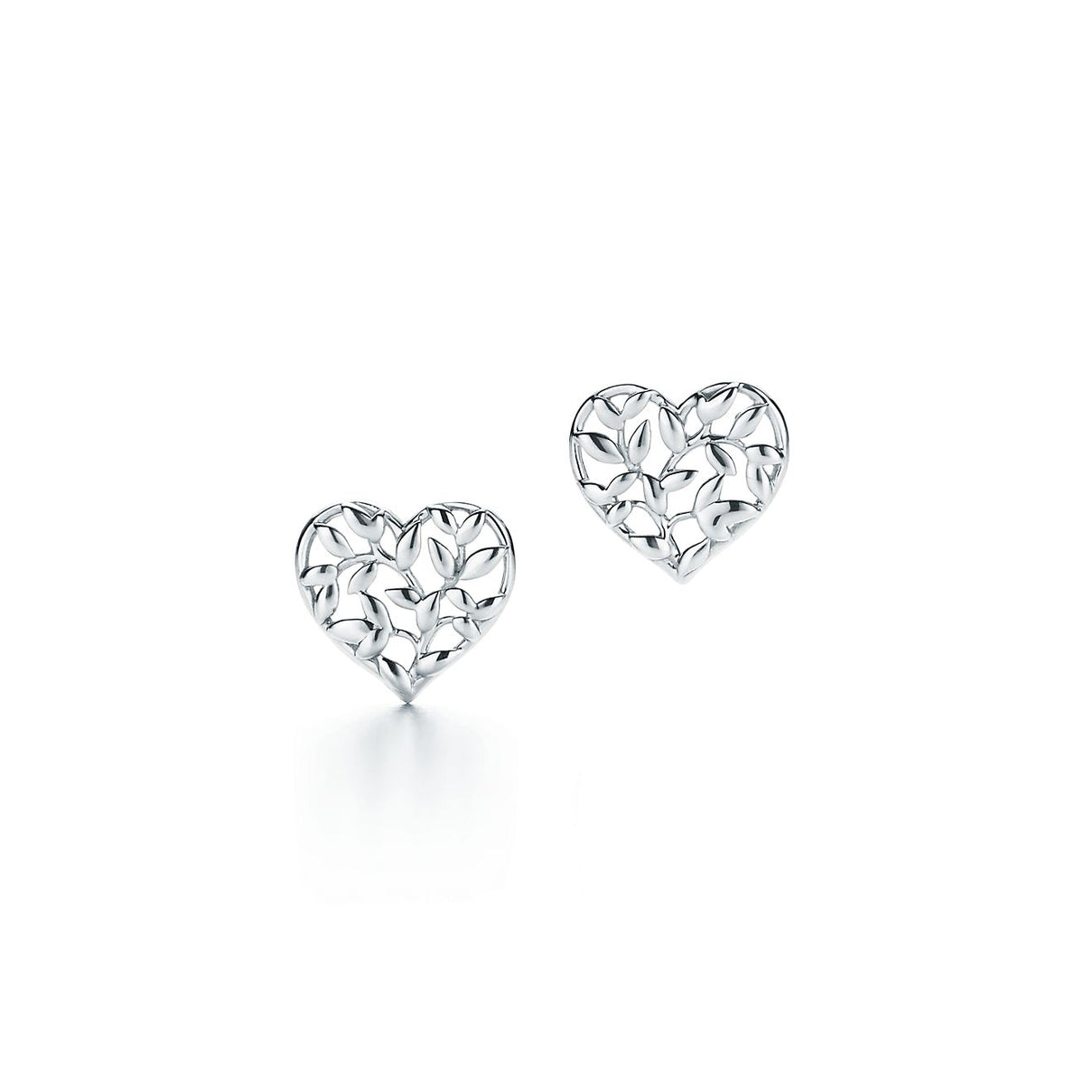 Paloma Picasso® Olive Leaf heart earrings in sterling silver.