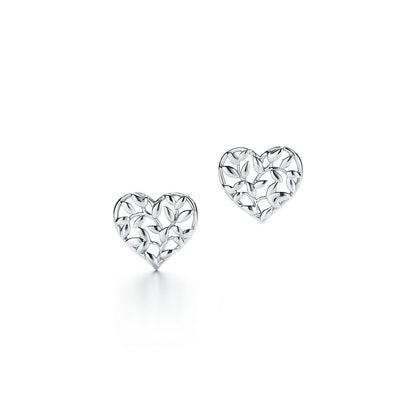 Paloma Picasso® Olive Leaf heart earrings in sterling silver.