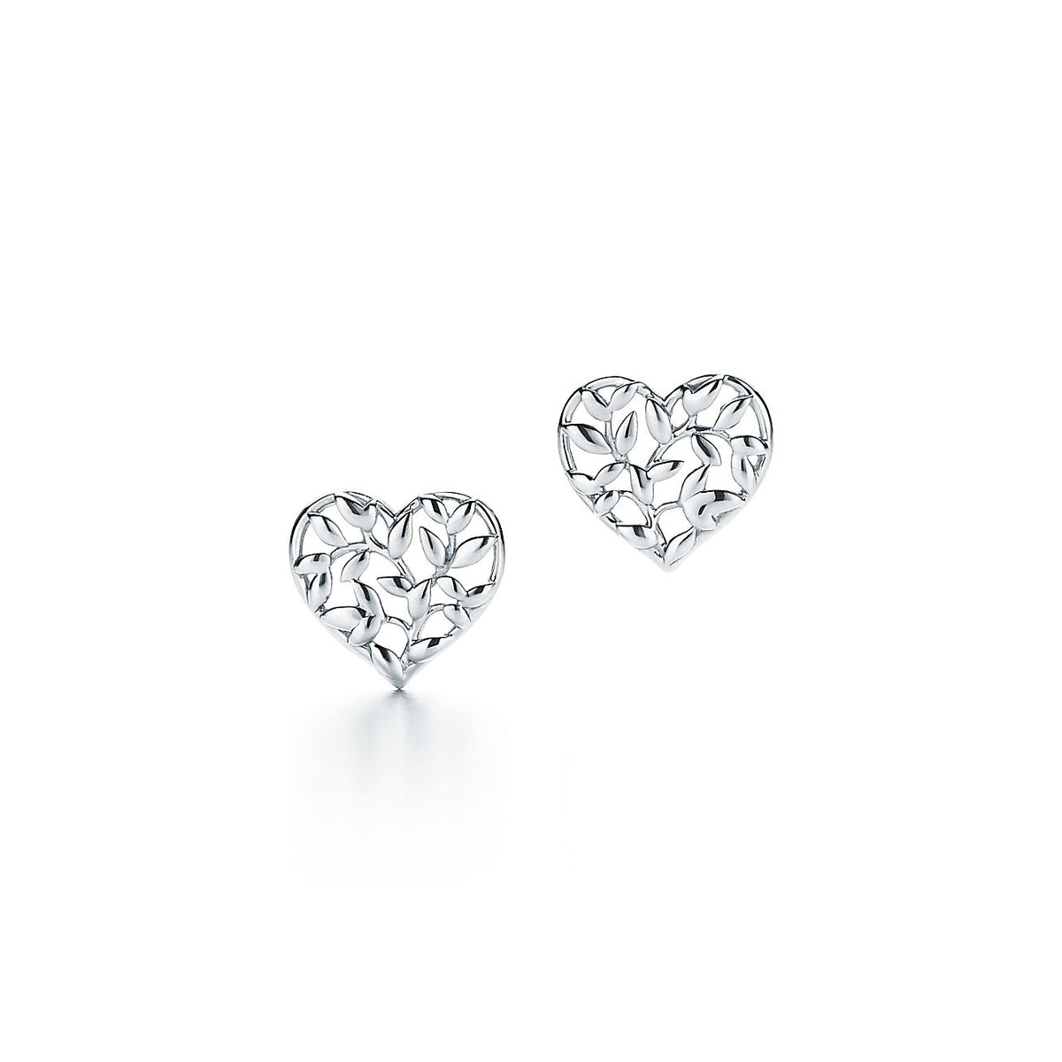 Paloma Picasso® Olive Leaf heart earrings in sterling silver.