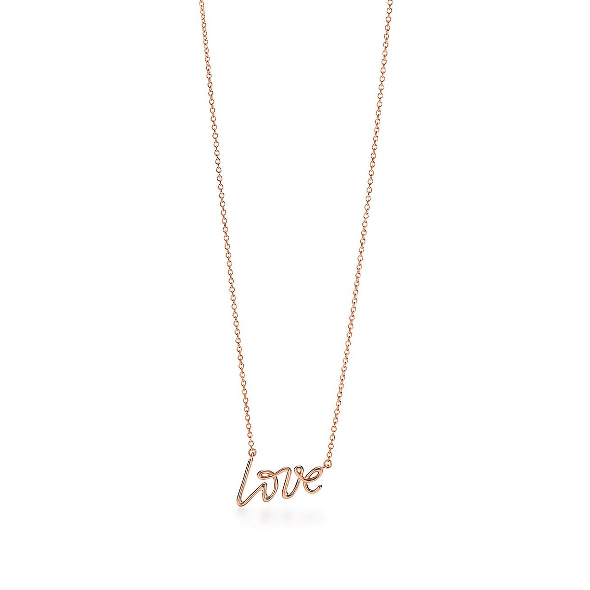 Paloma's Graffiti love pendant in  rose gold, small.