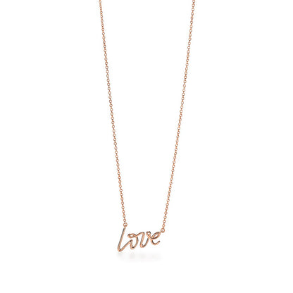 Paloma's Graffiti love pendant in  rose gold, small.