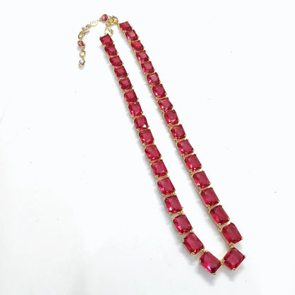 Gema necklace Mixed cuts Multicolored tone plated