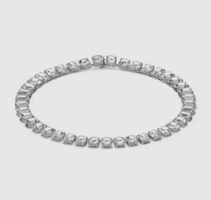 New  Crystal Millenia Necklace,Octagon Cut,White Rhodium plated