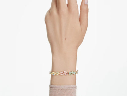 Gema Tennis bracelet Mixed cuts, Multicolored tone plated
