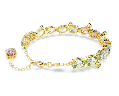 Gema Tennis bracelet Mixed cuts, Multicolored tone plated
