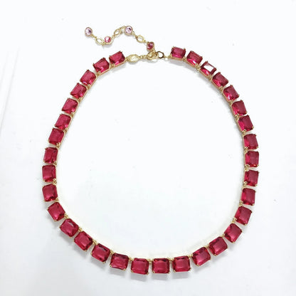 Gema necklace Mixed cuts Multicolored tone plated