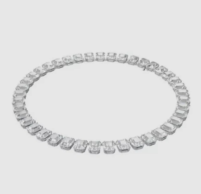 New  Crystal Millenia Necklace,Octagon Cut,White Rhodium plated