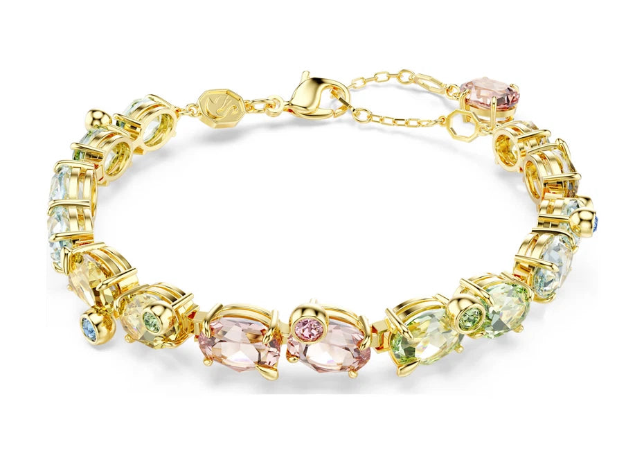 Gema Tennis bracelet Mixed cuts, Multicolored tone plated