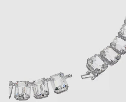 New  Crystal Millenia Necklace,Octagon Cut,White Rhodium plated