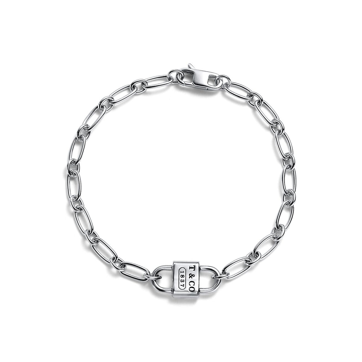 Tiffany 1837™ Small Double Lock Bracelet in Sterling Silver