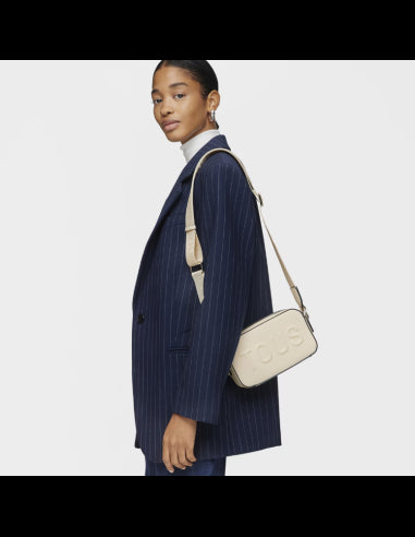 Beige Reporter Shoulder Bag   La Rue New