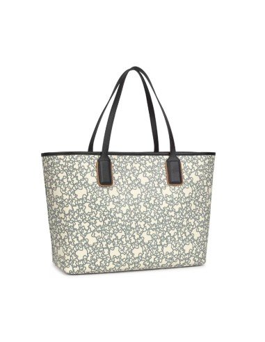 Capazo grande Kaos Mini beige y negro con neceser